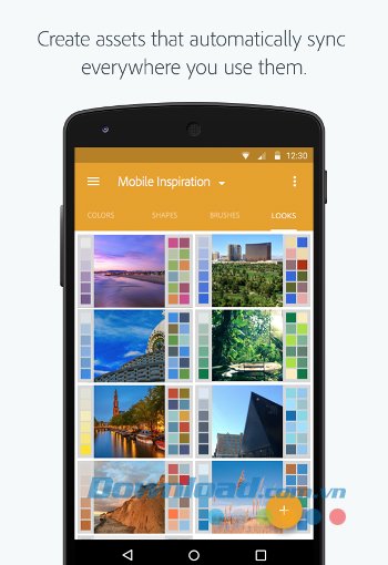 Đồng bộ trên nhiều thiết bị với Adobe Capture CC cho Android