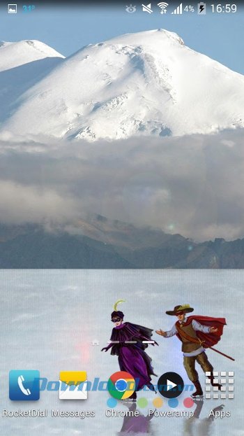 Hình nền đẹp long lanh của Christmas Rink Live Wallpaper 