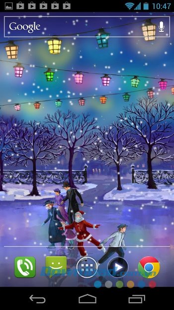 Đưa không khí giáng sinh về máy cùng Christmas Rink Live Wallpaper cho Android