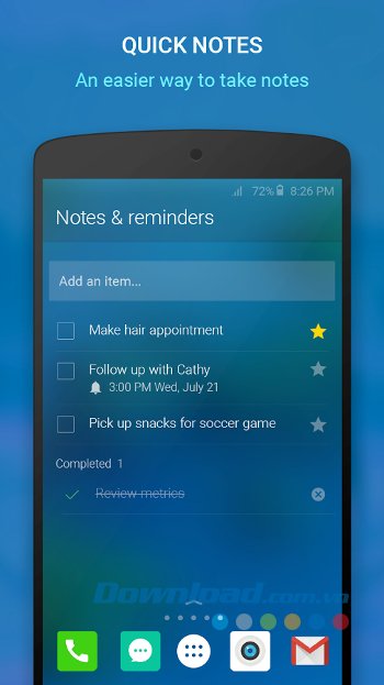 Ghi chú nhanh với Arrow Launcher 
