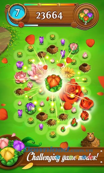 Blossom Blast Saga gồm chế độ chơi hấp dẫn 