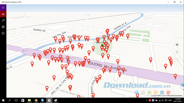 Bản đồ địa điểm wifi Bản đồ địa điểm wifi