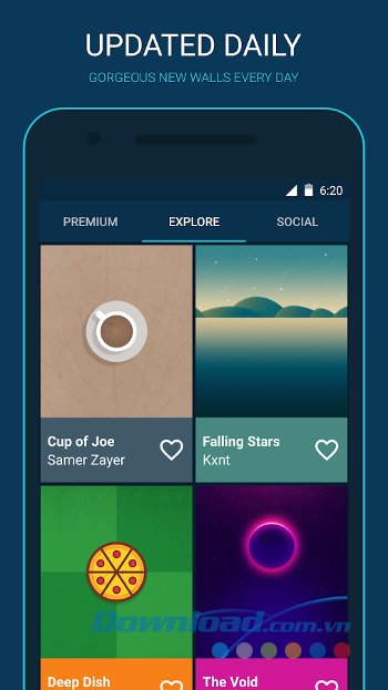 Backdrops for Android liên tục cập nhật hình nền mới mỗi ngày 