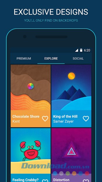 Backdrops for Android sở hữu nhiều hình nền đặc sắc 