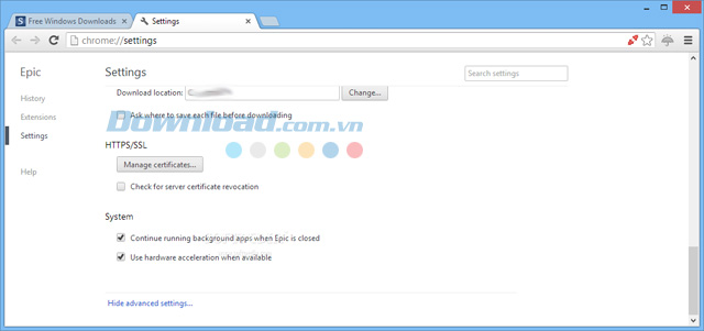Epic Browser