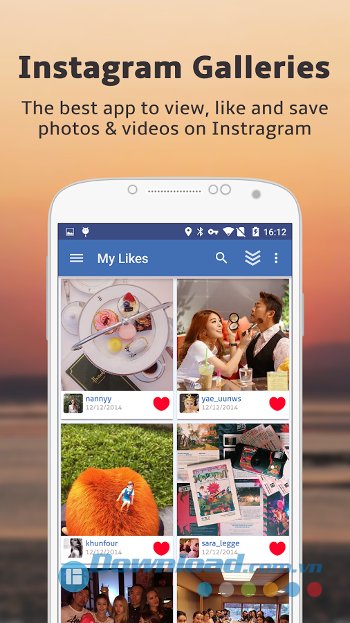 Phonegram for Instagram cho Android cho phép quản lý ảnh với nhiều tùy chọn hữu ích 