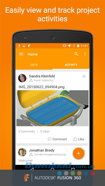 Dễ dàng quản lý dự án với Fusion 360 cho Android