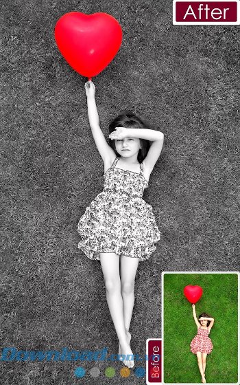 Chuyển ảnh thành đen trắng để xử lý với Color Pop Effects cho Android