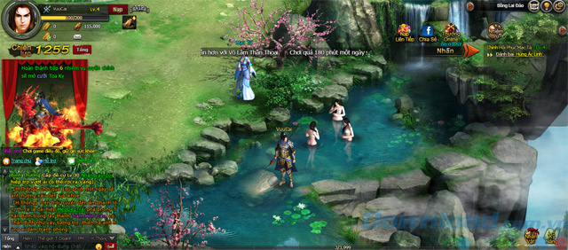 Giao diện chơi game Thần thoại võ lâm