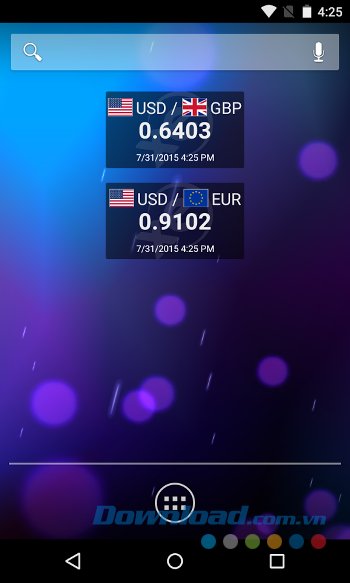 Nhận thông tin tỷ giá mới nhất ngay trên màn hình chủ với Cập nhật tỷ giá nhanh chóng với XE Currency