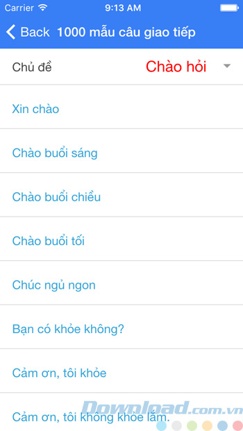 1000 mẫu câu giao tiếp trong ứng dụng Học tiếng Nhật Mina