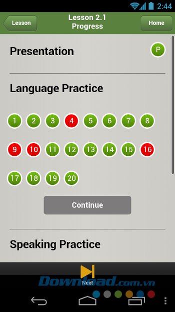 Tính năng Progress của LearnEnglish for Taxi Drivers Tính năng Progress của LearnEnglish for Taxi Drivers