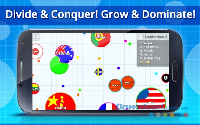 Trải nghiệm game Agar.io với nhiều nhiệm vụ hấp dẫn