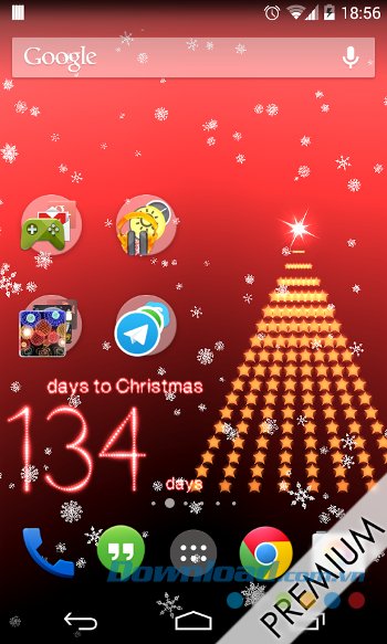 Christmas Countdown sở hữu nhiều hình nền đặc sắc 