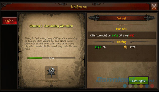 Hệ thống nhiệm vụ trong game MU Origin-VN