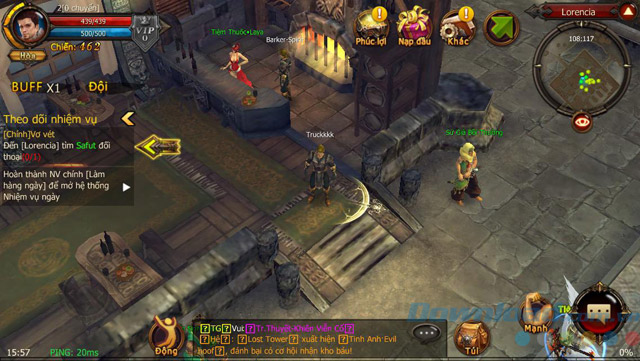 Giao diện chơi game MU Origin-VN