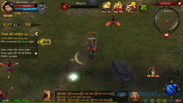 Giao diện game MU Origin-VN