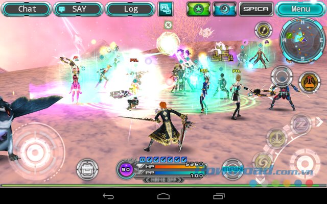 Giao diện màn đấu game Stellacept Online 