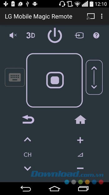 Màn hình điều khiển của Android sau khi được cài đặt LG webOS Magic Remote