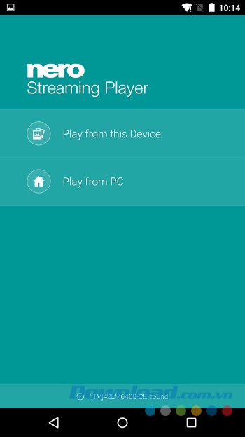 Các tùy chọn kết nối của Nero Streaming Player 