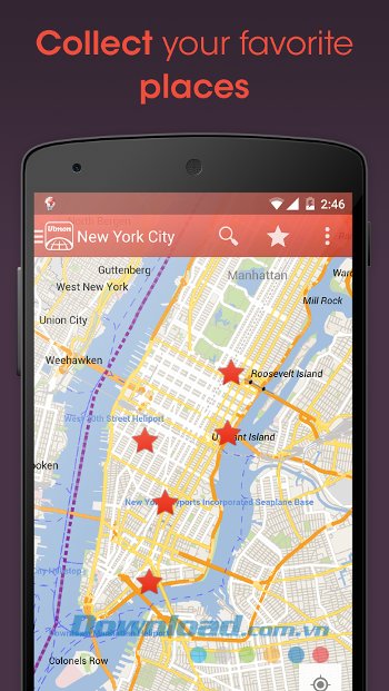 Tìm kiếm địa điểm yêu thích đơn giản với City Maps 2Go