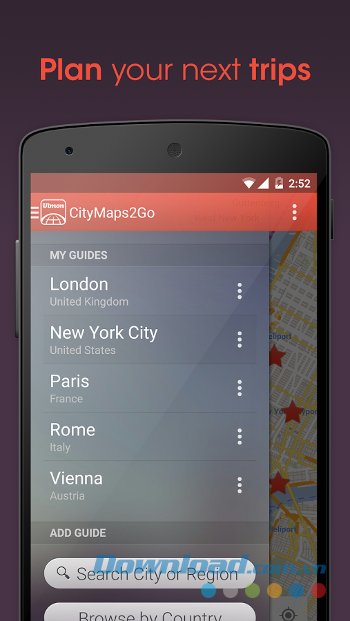 Lập kế hoạch du lịch với City Maps 2Go