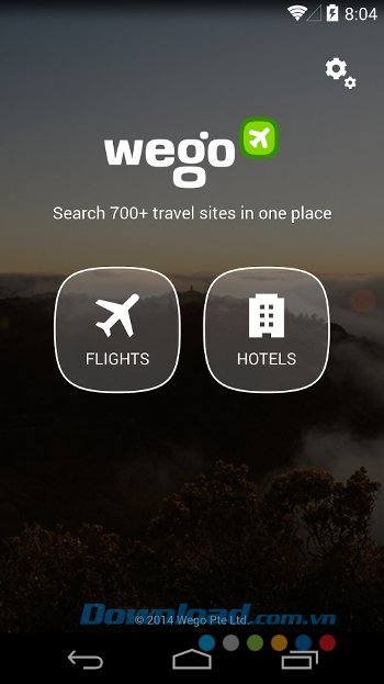 Giao diện ứng dụng Wego