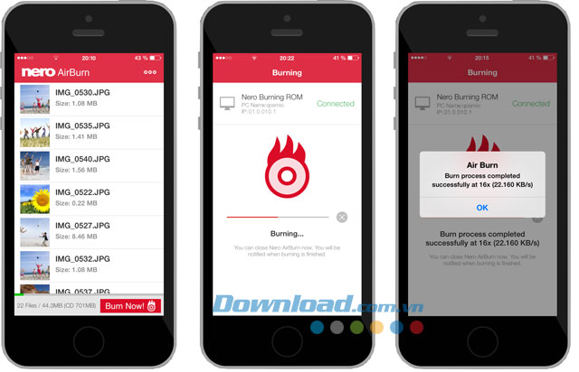 Ghi nội dung trên Android ra đĩa đơn giản với Nero AirBurn 