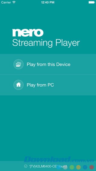Chọn nguồn stream từ PC hay di động
