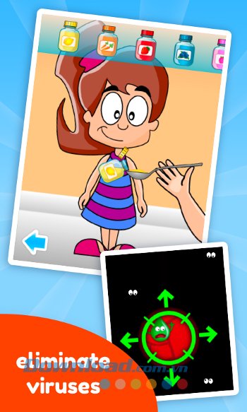 Bé tập chăm sóc bệnh nhân trong Doctor Kids