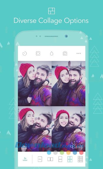 Tạo ảnh ghép đơn giản với Candy Camera 