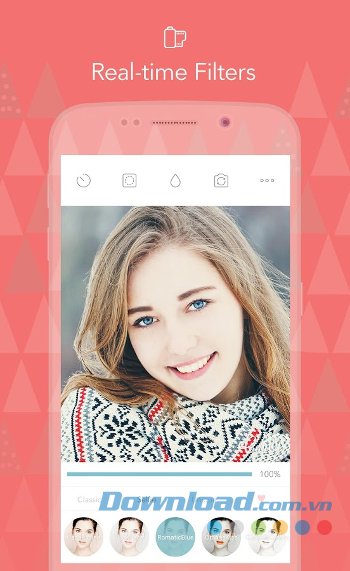 Các bộ lọc trong thời gian thực của Candy Camera