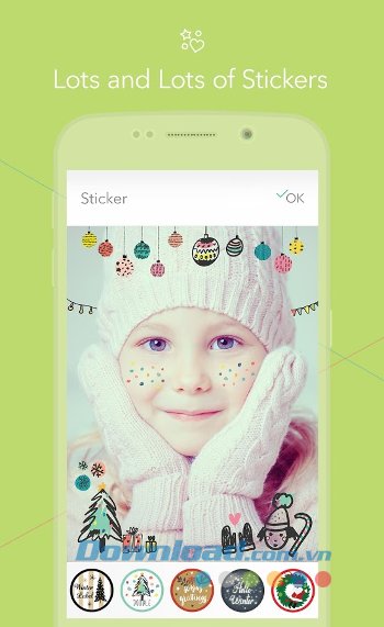 Bộ sưu tập sticker đa dạng của Candy Camera 