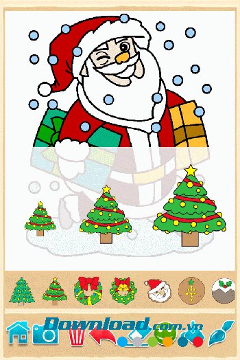 Christmas Coloring sở hữu nhiều cây thông bắt mắt 