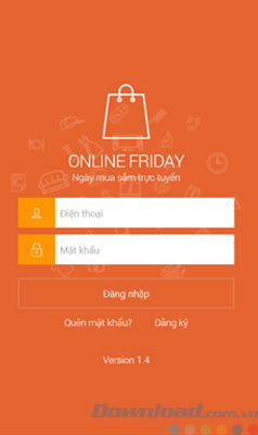 Giao diện đăng nhập Online Friday