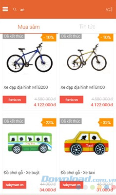 Giao diện tìm kiếm của Online Friday