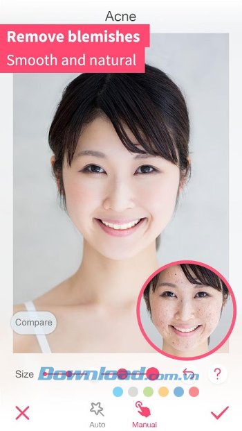 Các tùy chọn hữu ích của BeautyPlus 