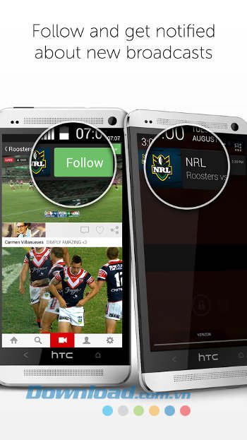 Nhận các thông báo từ những người đã đăng ký theo dõi trên Livestream for Android