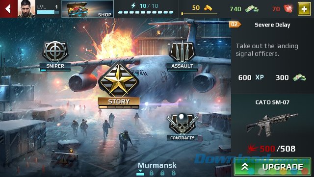 Thực đơn game Sniper Fury