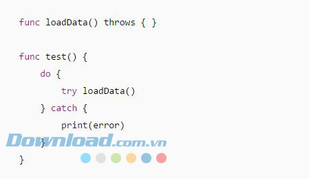 Code sửa lỗi của Swift