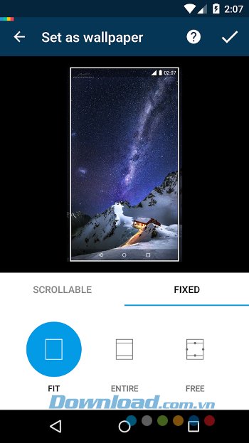 Các tùy chọn thiết lập hình nền của OGQ Backgrounds HD Các tùy chọn thiết lập hình nền của OGQ Backgrounds HD