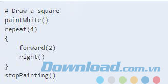 Đoạn script của ngôn ngữ ROBO