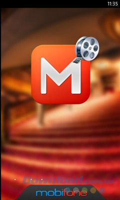 Giao diện chính của ứng dụng mFilm