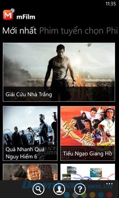 Danh sách phim mới của ứng dụng mFilm