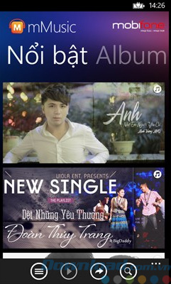 Trang chủ ứng dụng mMusic