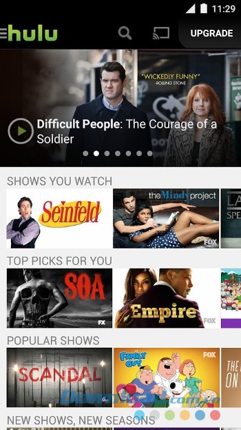 Giao diện Hulu Plus 