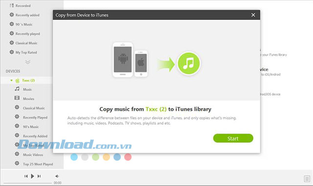 Chép nhạc giữa điện thoại và iTunes