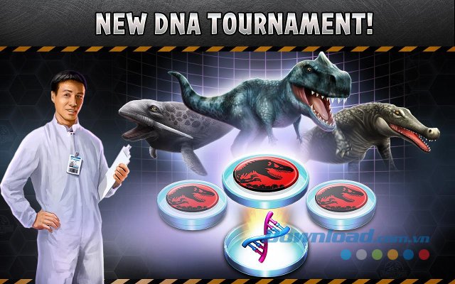 Chế độ chơi Tournament trong game Jurassic Park Builder