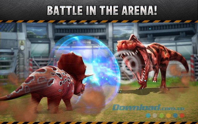 Trải nghiệm đấu trường Arena trong game Jurassic Park Builder