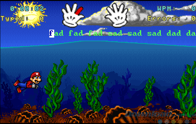 Giao diện bài tập số 2 Mario's Wet World Challenge